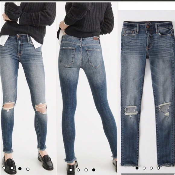 abercrombie harper low rise super skinny